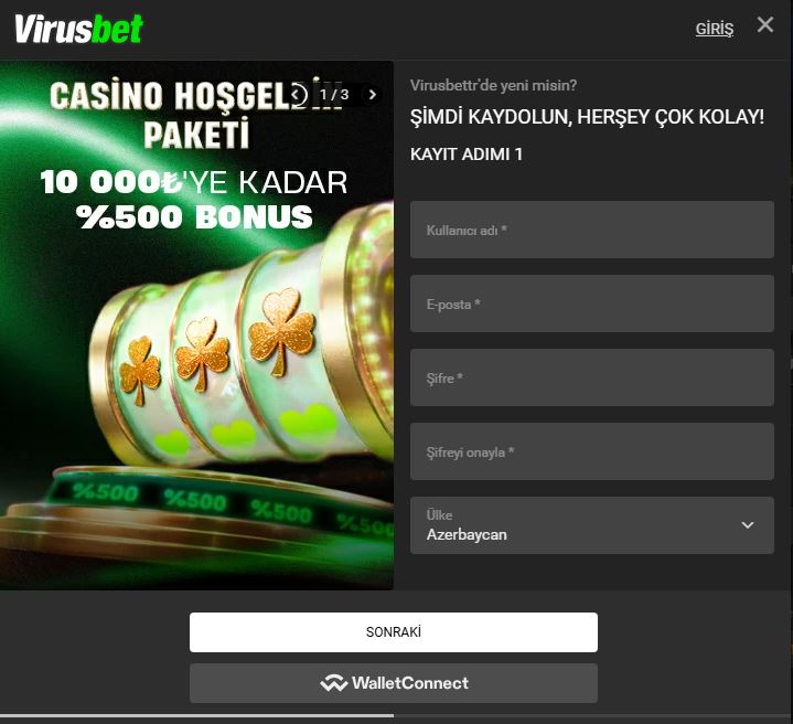 virusbet üyelik